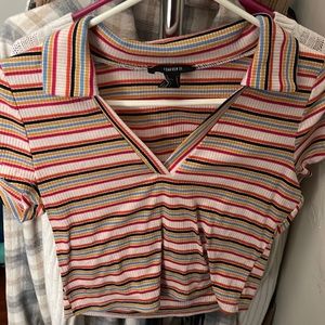 Collared Forever21 Crop Top